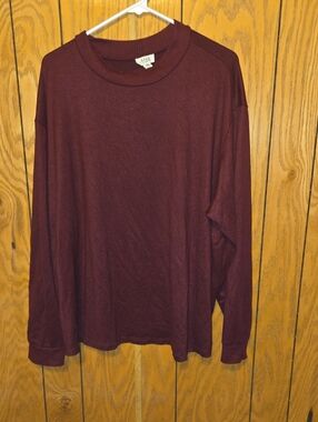 Ana Burgundy Womens Long Sleeve Top